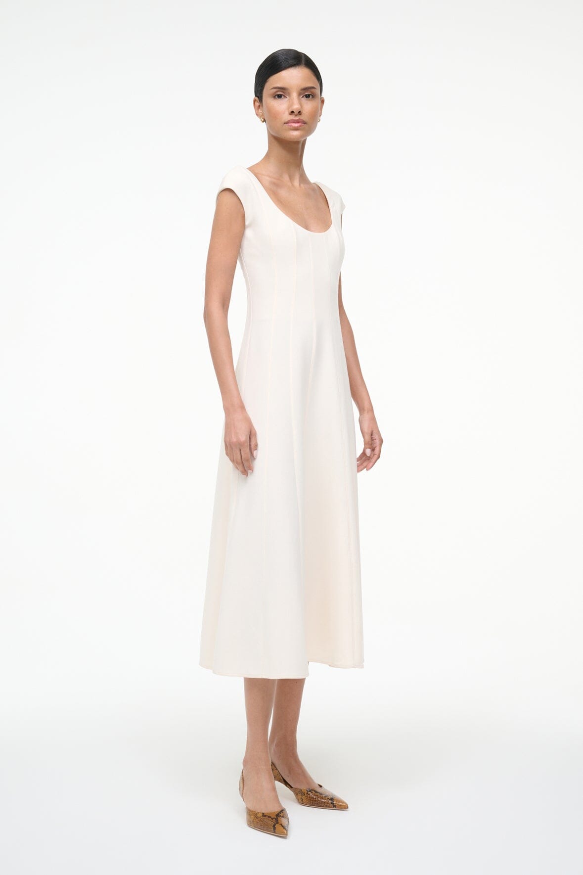 STAUD | Charlotte Dress Ecru