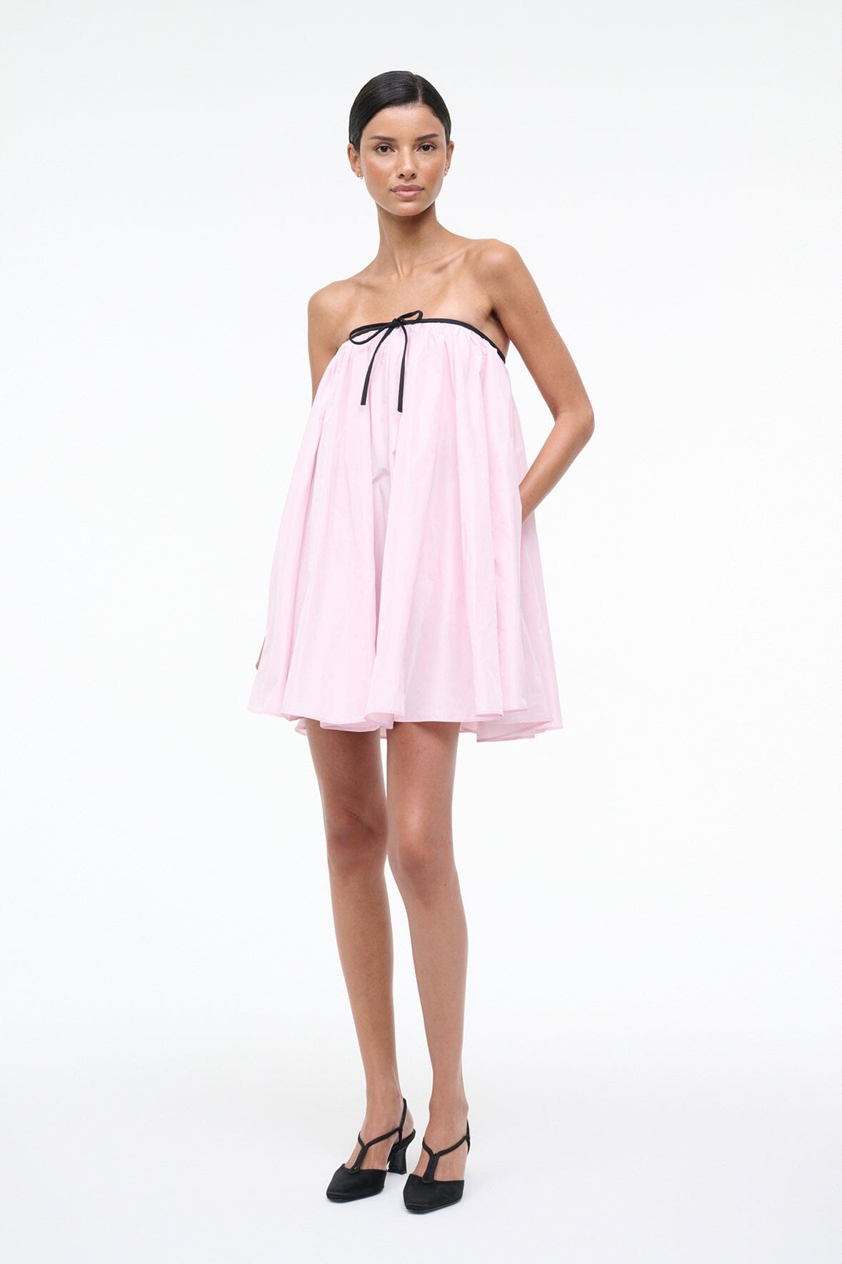 STAUD | Sofia Dress Puff Pink