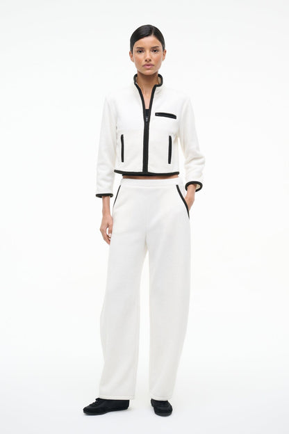 STAUD | Jeter Jacket Ivory Black