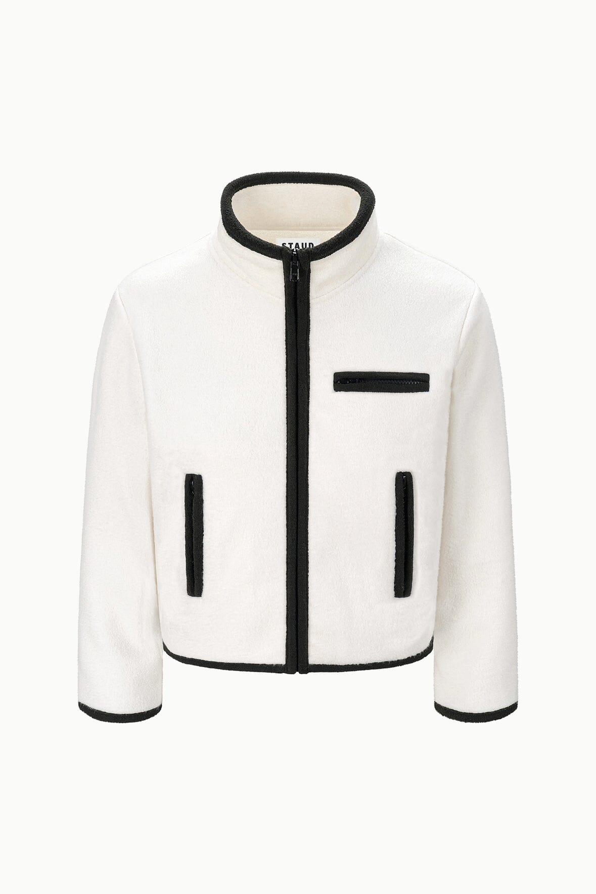 STAUD | Jeter Jacket Ivory Black