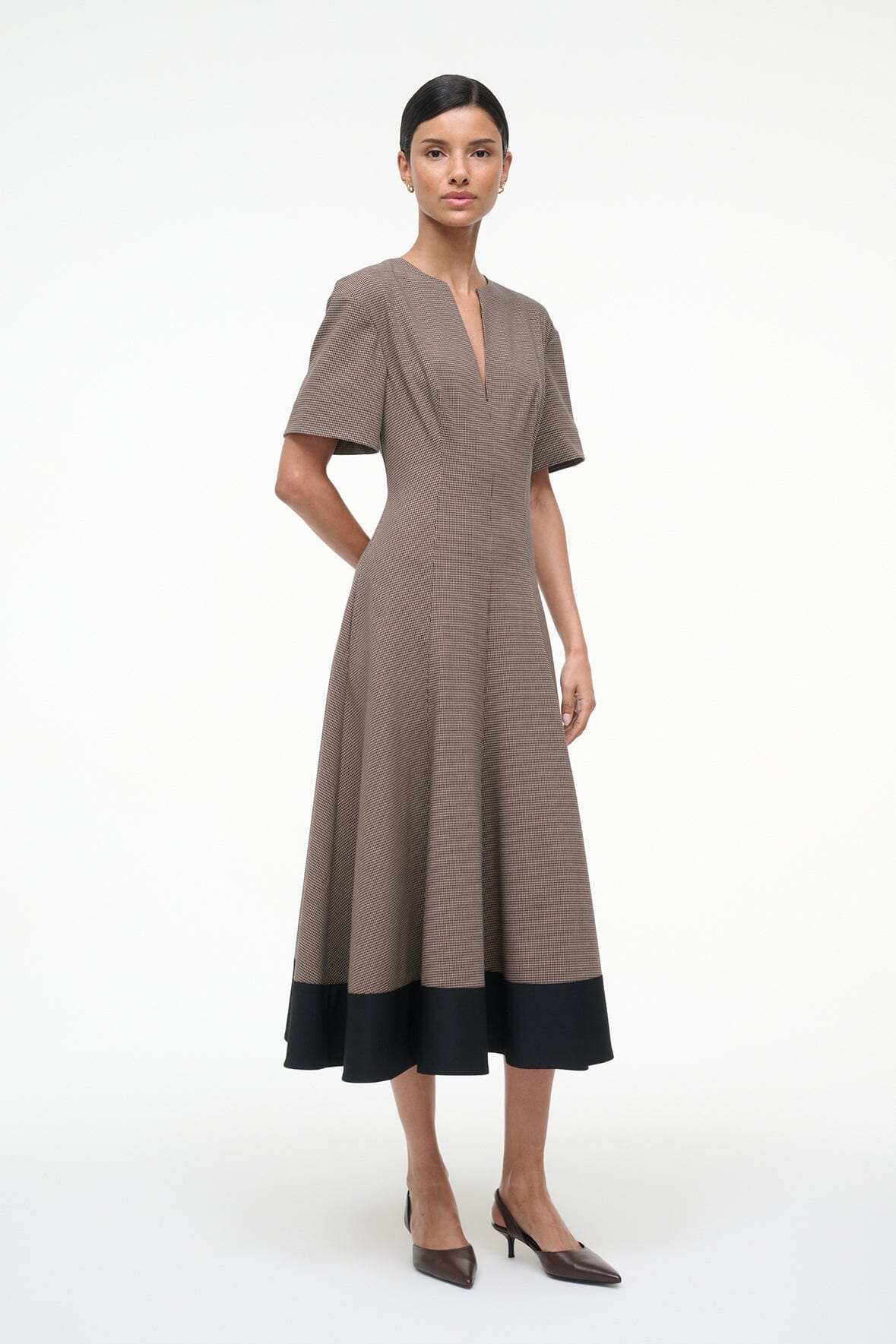 STAUD | Frances Dress Houndstooth