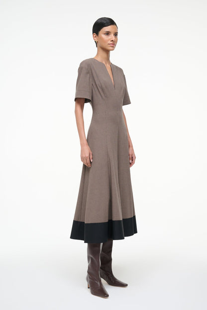 STAUD | Frances Dress Houndstooth