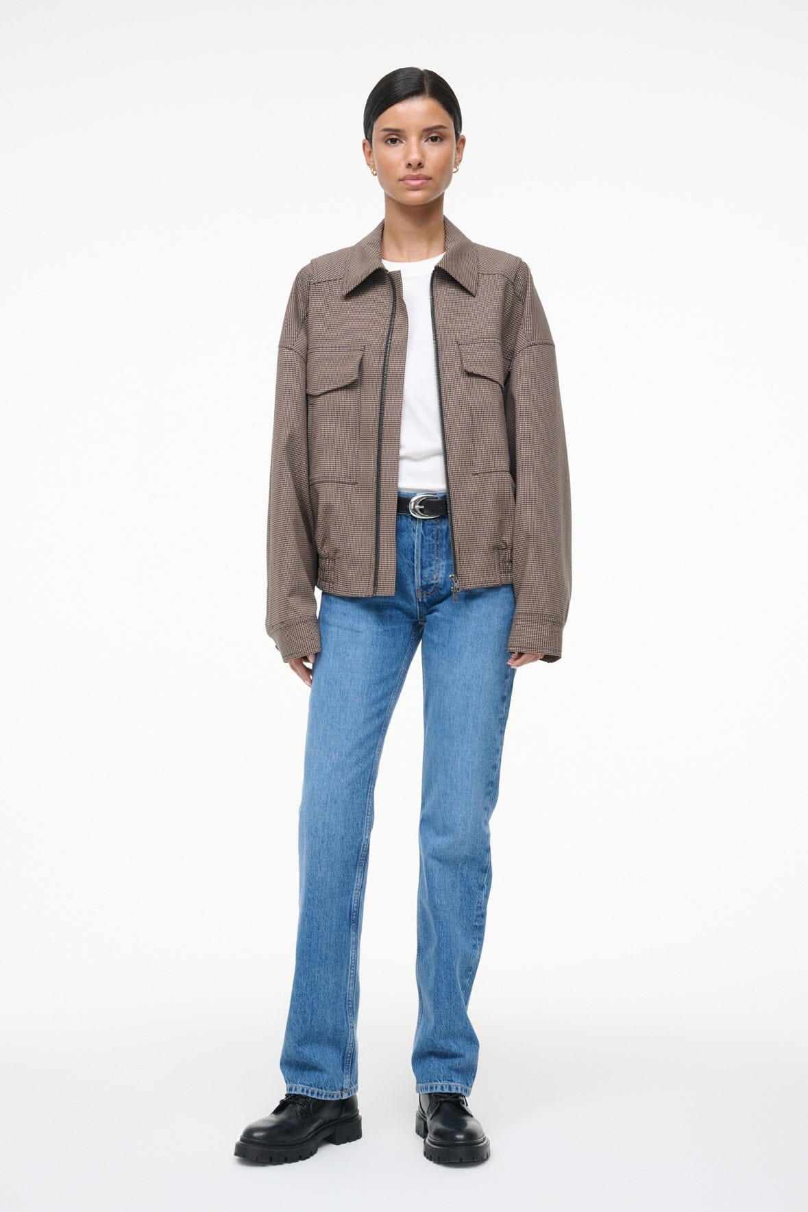 STAUD | Eugene Jacket Houndstooth