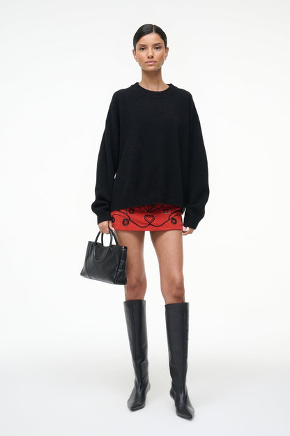 STAUD | Crest Skirt Cayenne Beaded