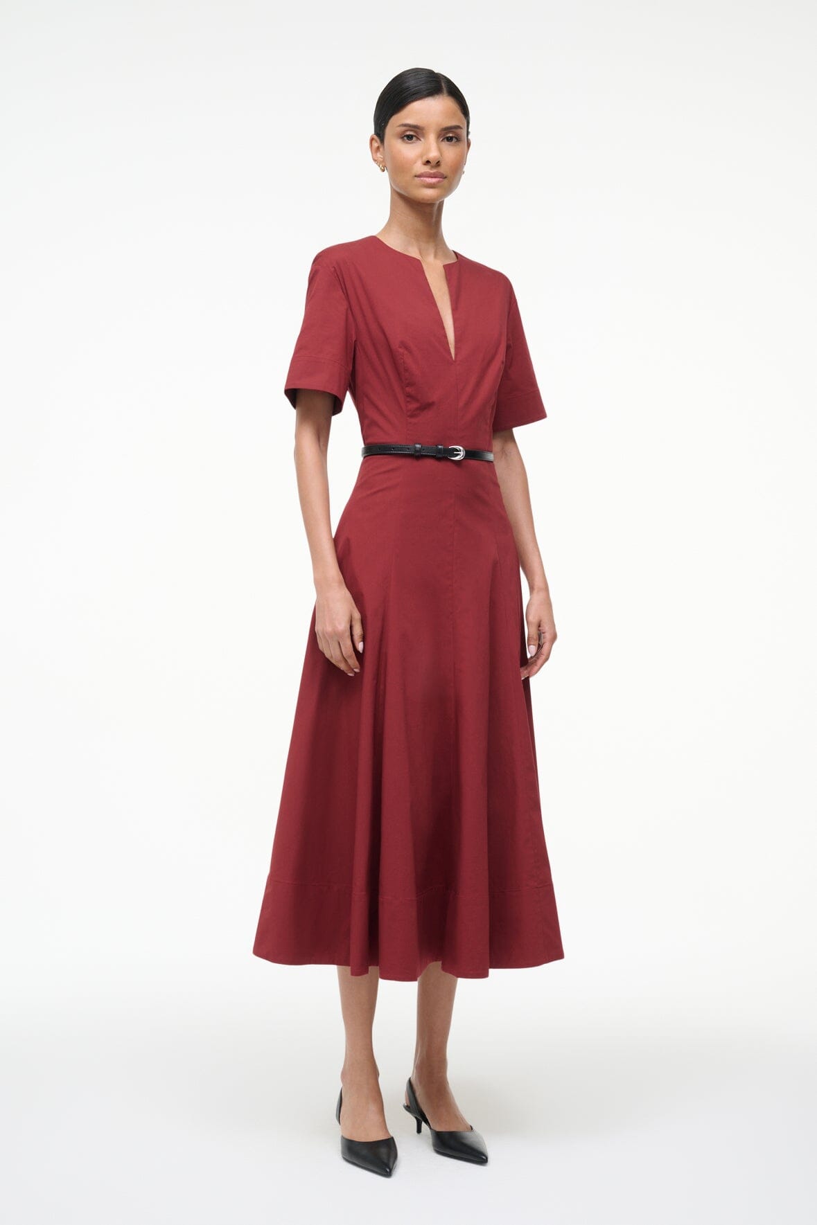 STAUD | Frances Dress Sangria