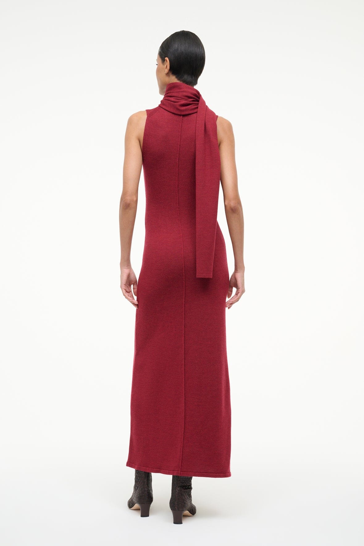 STAUD | Canal Midi Dress Sangria