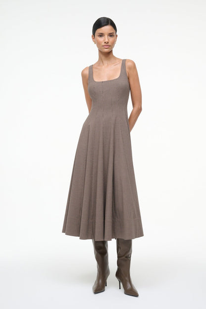 STAUD | Wells Dress Houndstooth