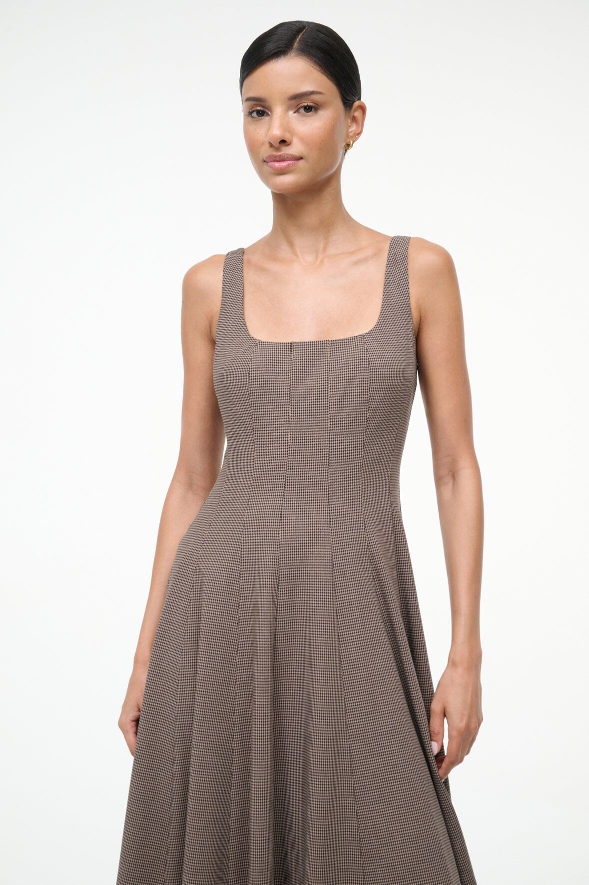 STAUD | Wells Dress Houndstooth