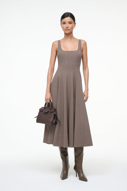 STAUD | Wells Dress Houndstooth