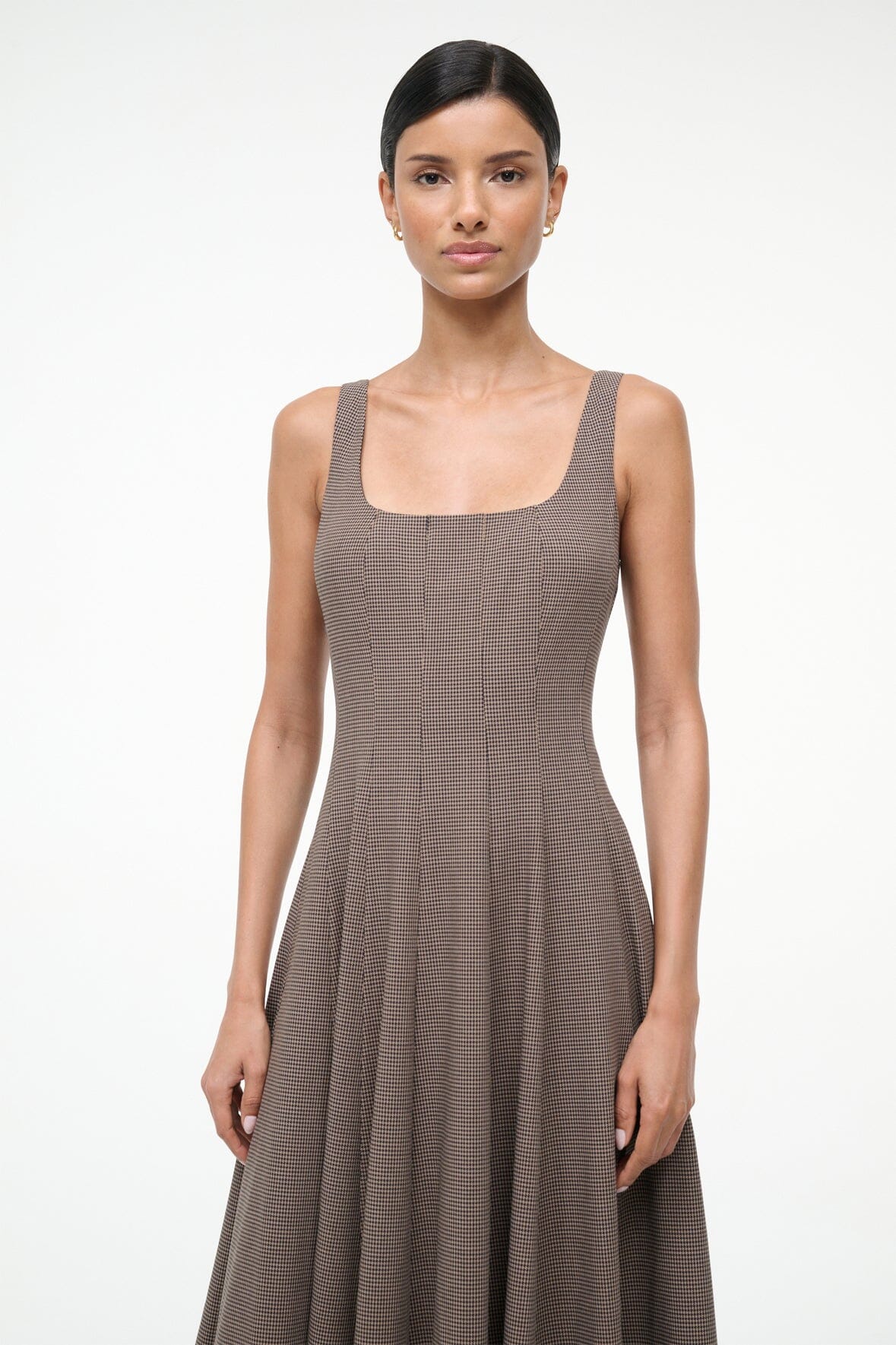 STAUD | Wells Dress Houndstooth