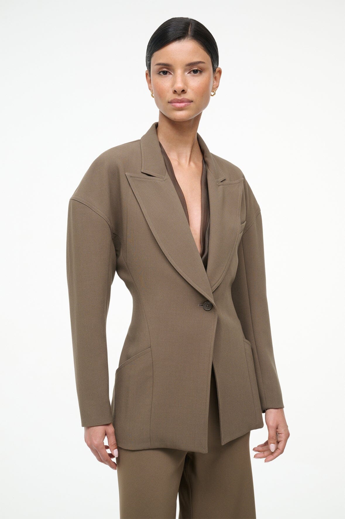 STAUD | Cole Blazer Truffle
