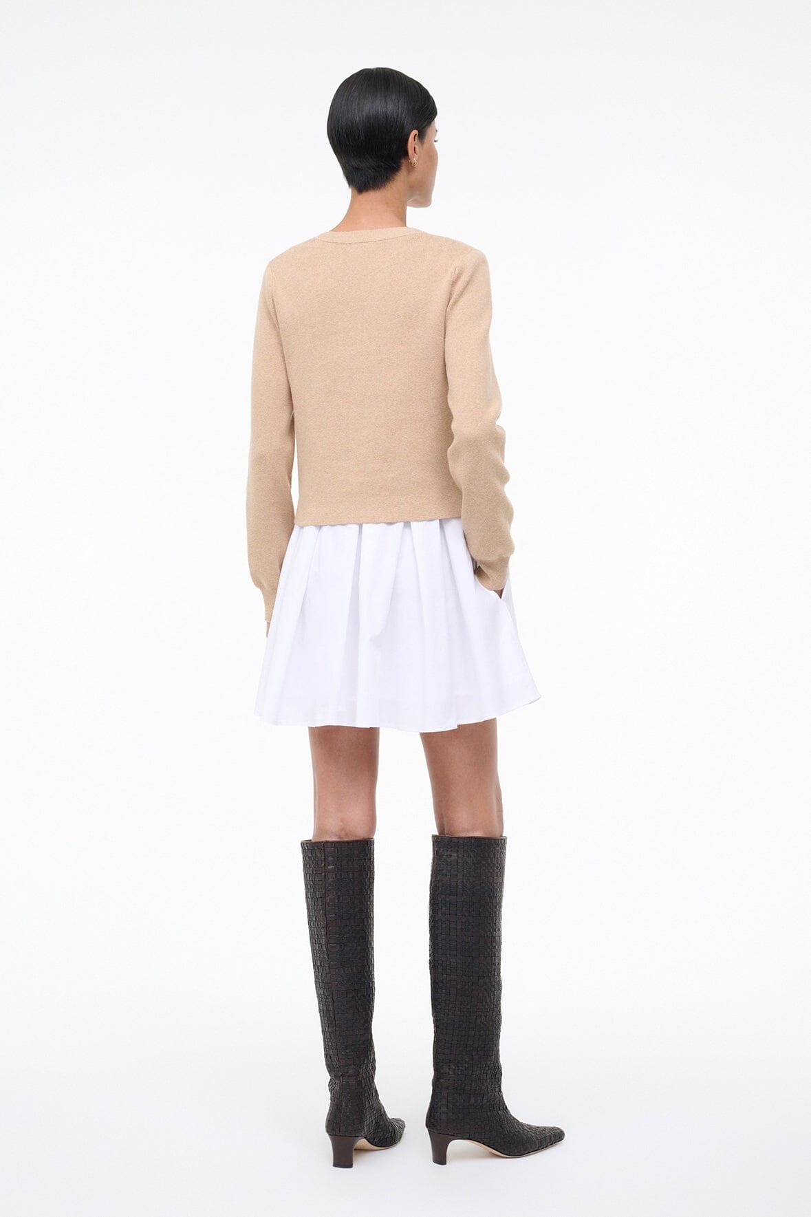 STAUD | Milo Dress Wheat White