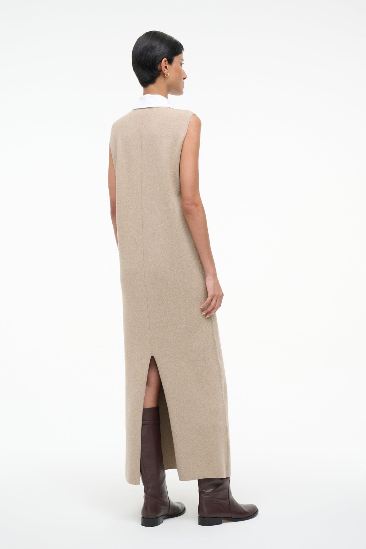 STAUD | Leslie Dress Sand/White