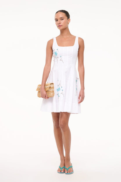 STAUD | Mini Wells Dress Dandelion White