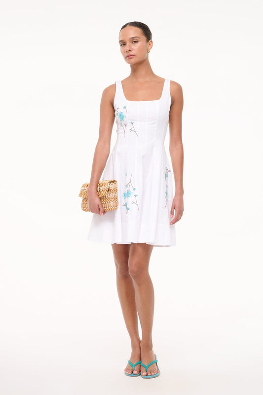 STAUD | Mini Wells Dress Dandelion White