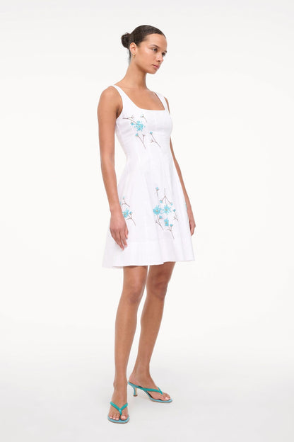 STAUD | Mini Wells Dress Dandelion White