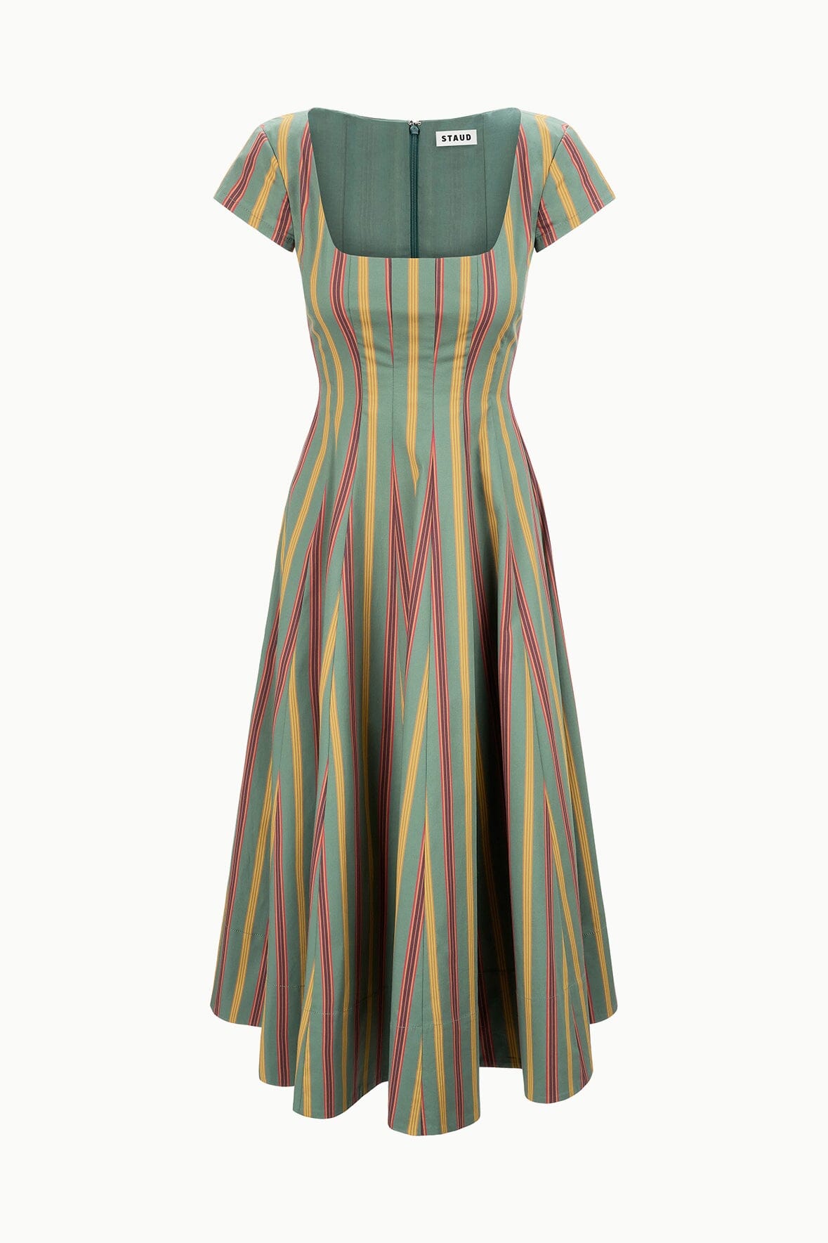 STAUD | Short Sleeve Wells Dress Trailblazer Stripe