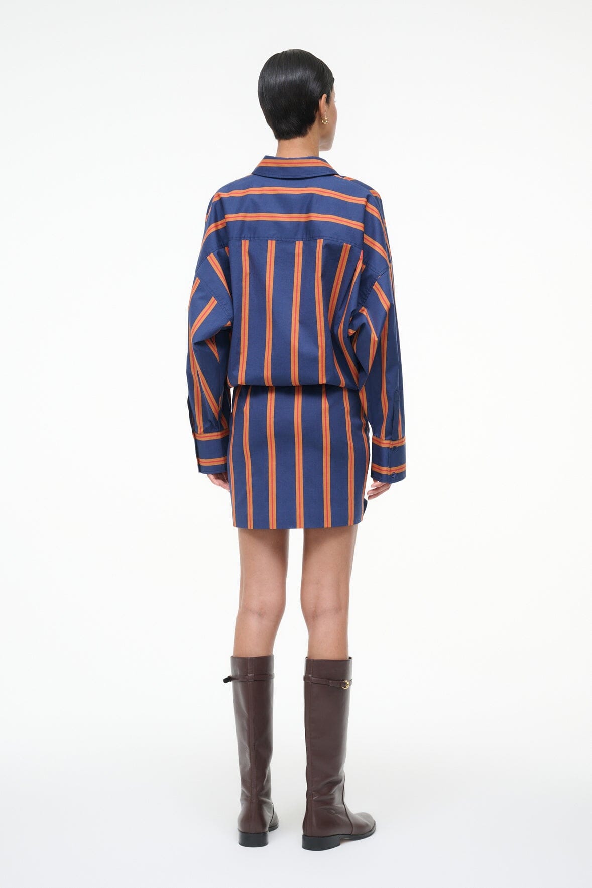 STAUD | Cynthia Dress Railroad Stripe