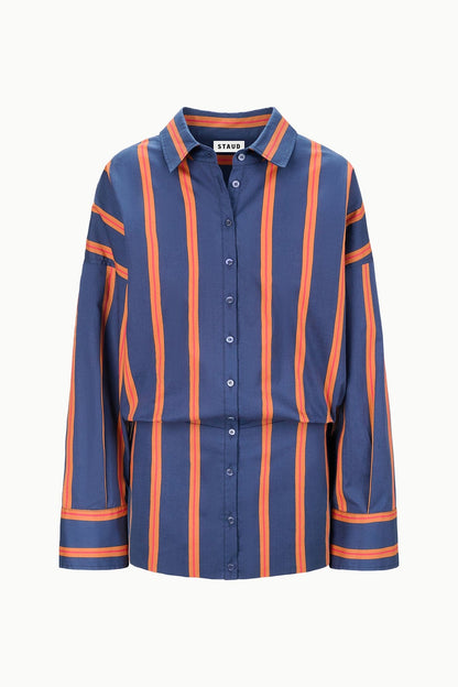 STAUD | Cynthia Dress Railroad Stripe