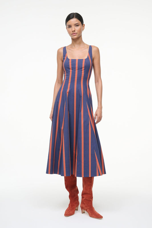 STAUD | Wells Dress Railroad Stripe