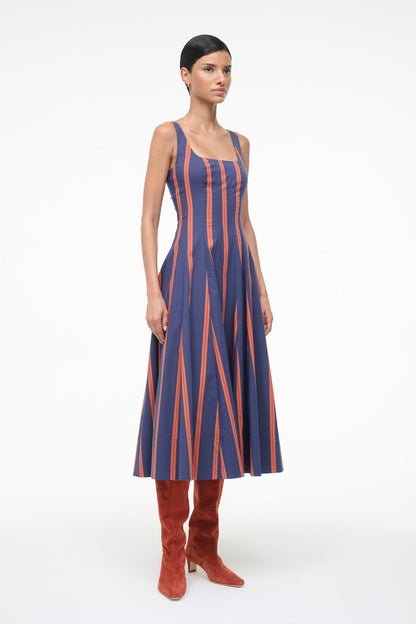 STAUD | Wells Dress Railroad Stripe
