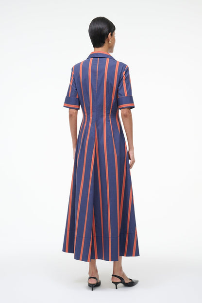 STAUD | Joan Dress Railroad Stripe