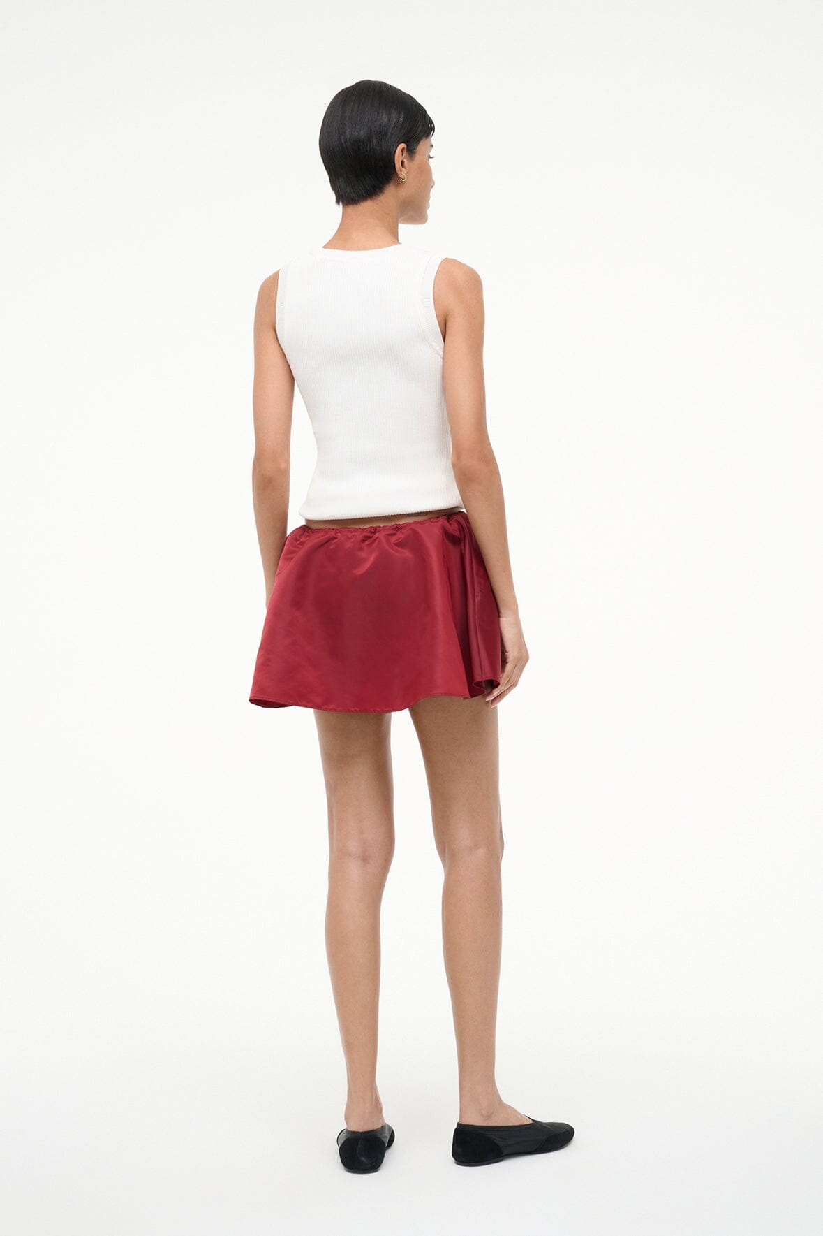 STAUD | Sosa Skirt Deep Red