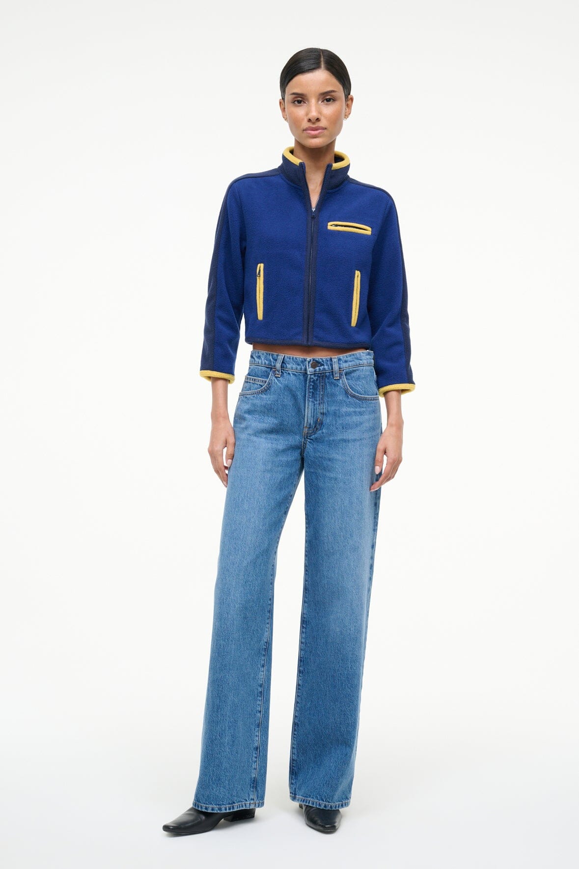 STAUD | Jeter Jacket Royal Chartreuse