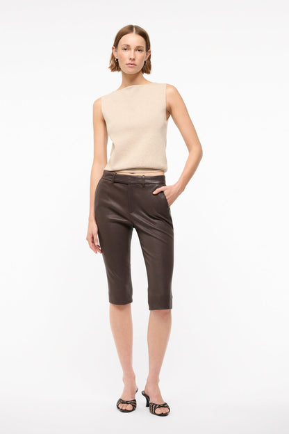 STAUD | Hanover Leather Capri Tiramisu