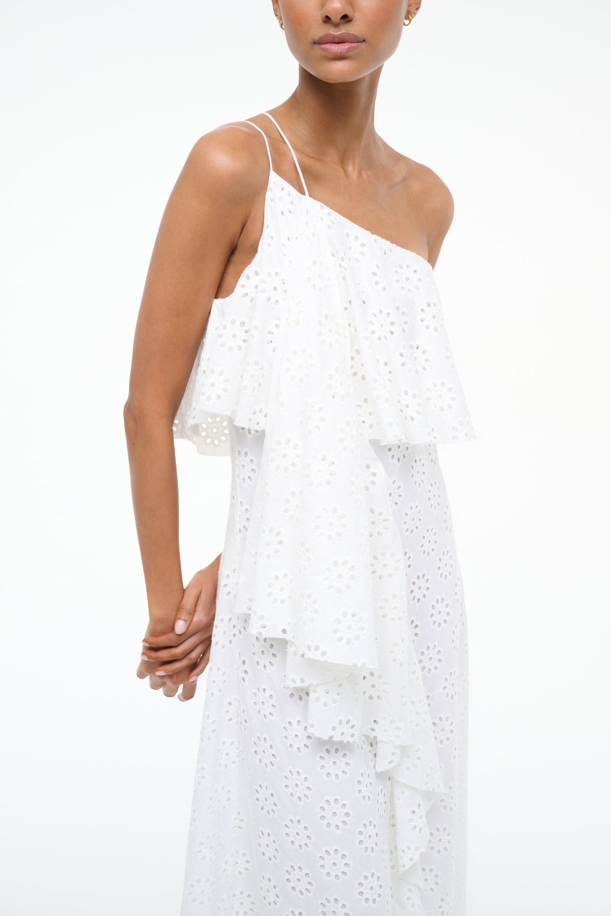 STAUD | Isa Dress White Eyelet