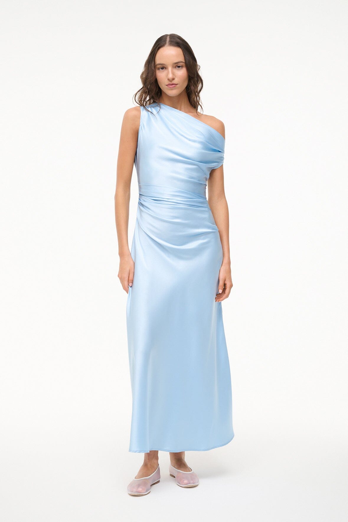 STAUD | Phare Silk Dress Cloud