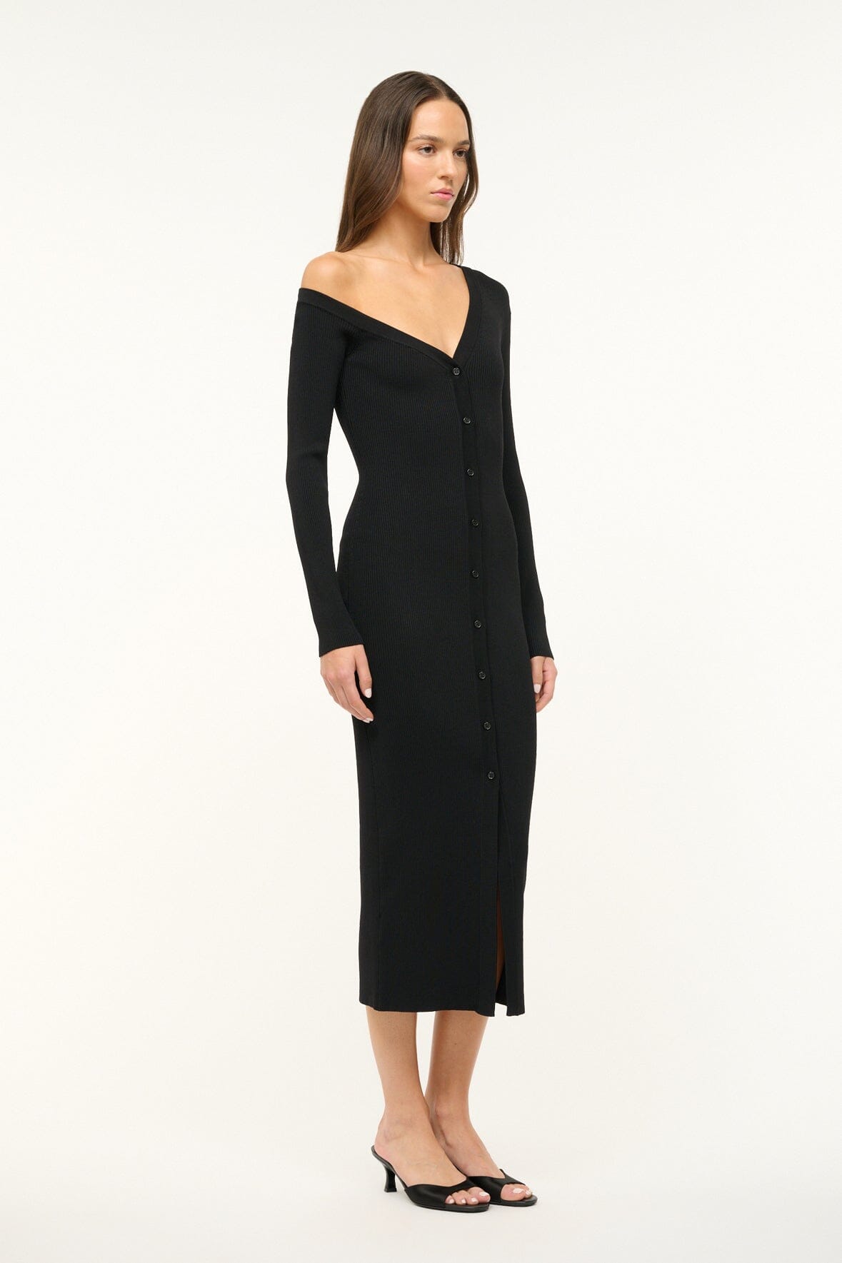 STAUD | Craftsman Sweater Dress Black