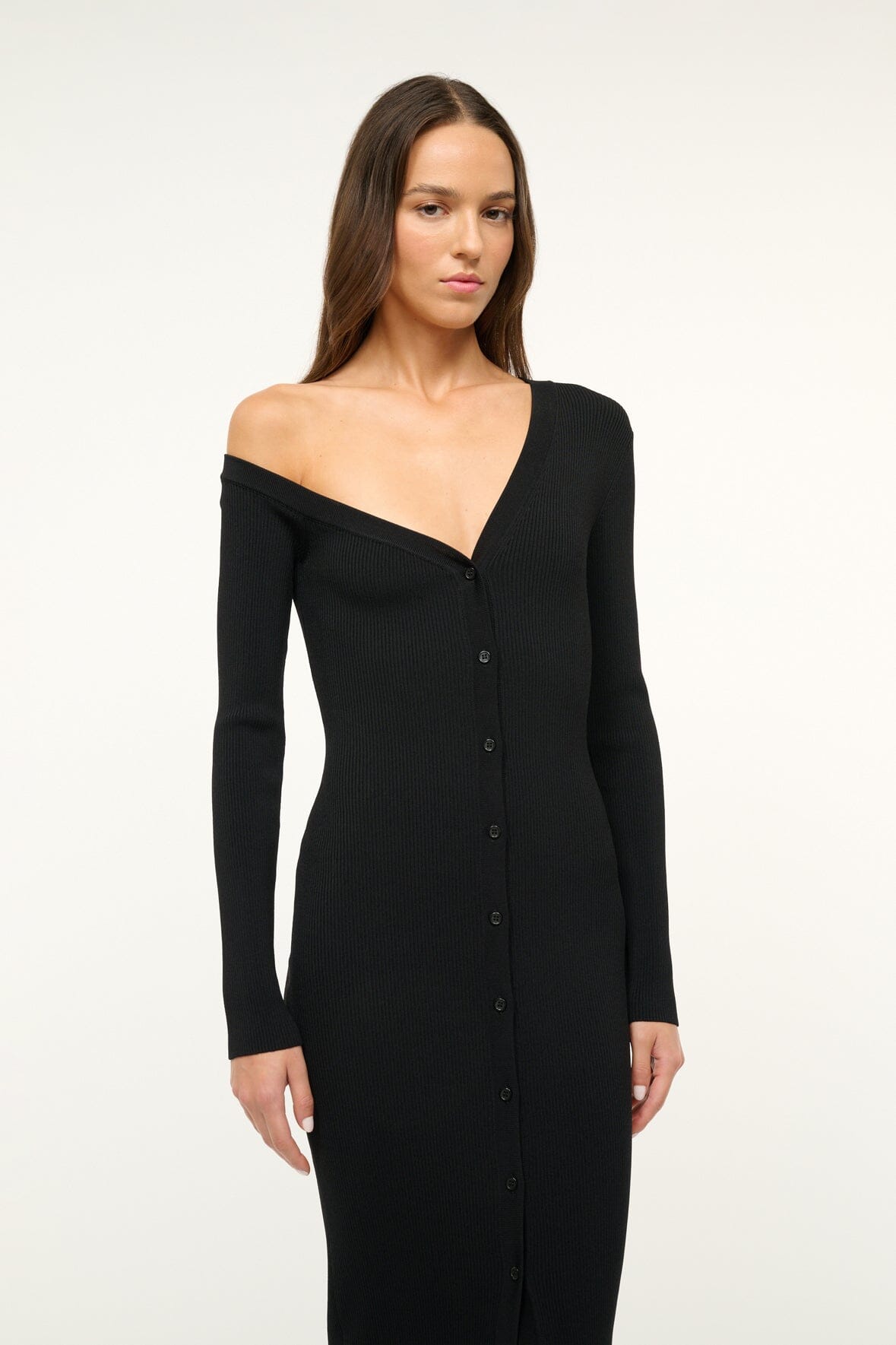 STAUD | Craftsman Sweater Dress Black