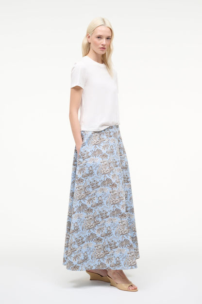 STAUD | Axel Skirt Sky Toile