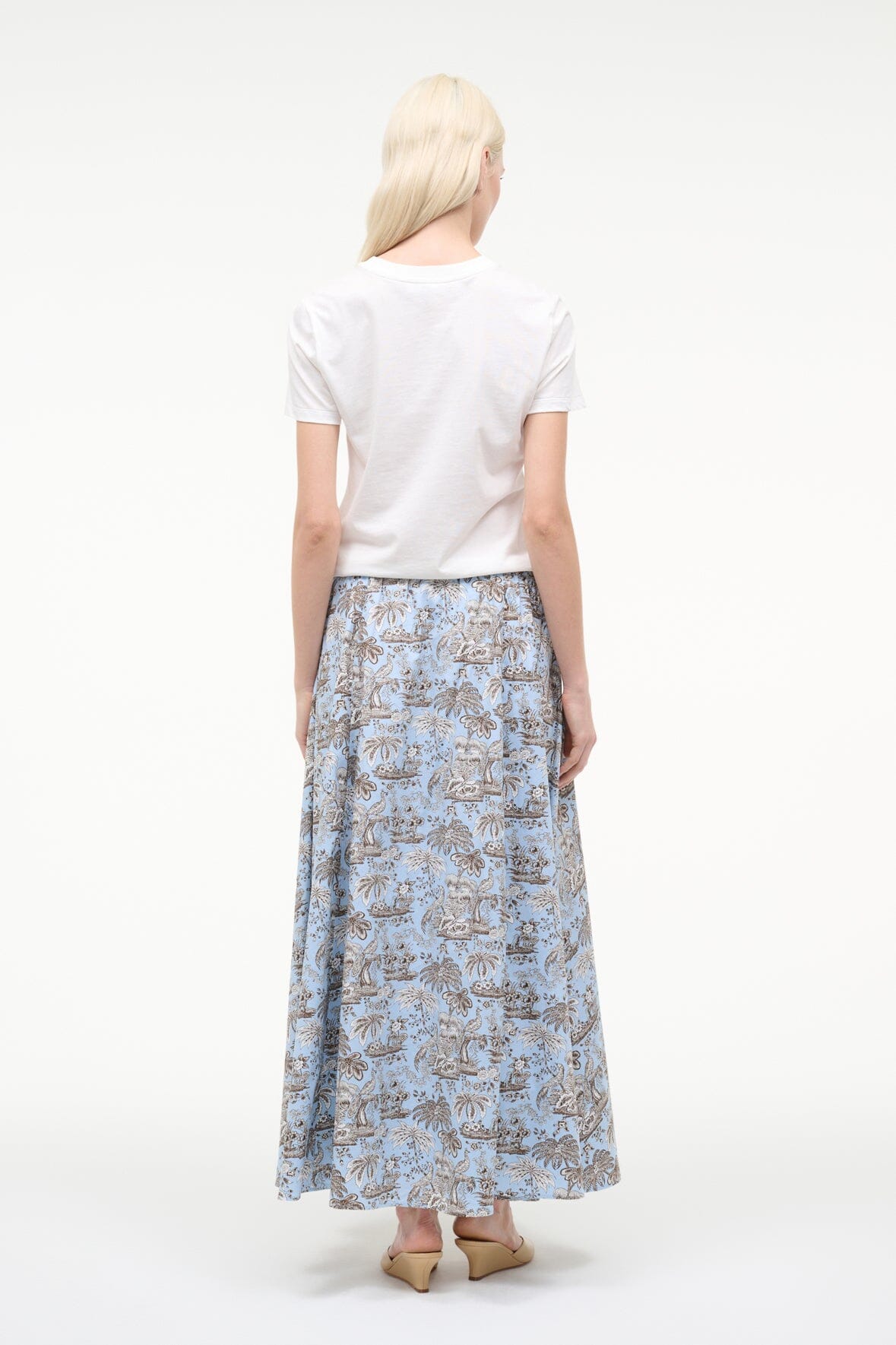 STAUD | Axel Skirt Sky Toile
