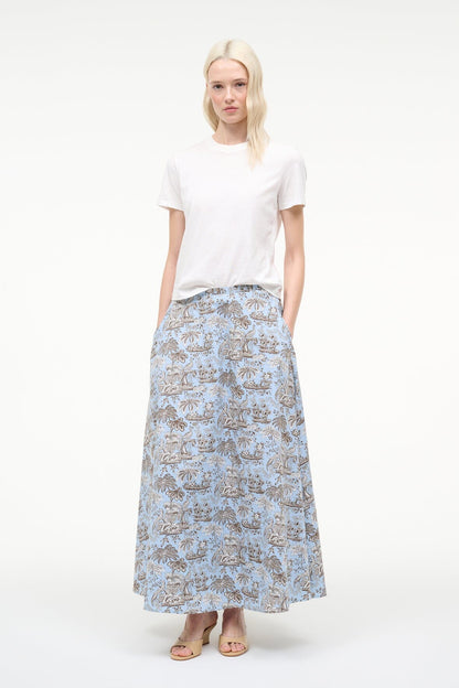 STAUD | Axel Skirt Sky Toile