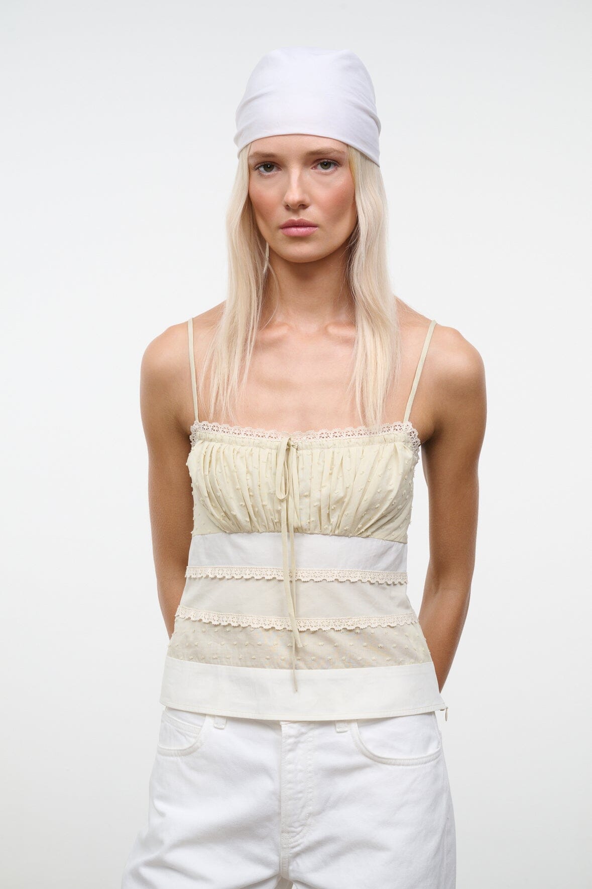 STAUD | Halie Top Ecru