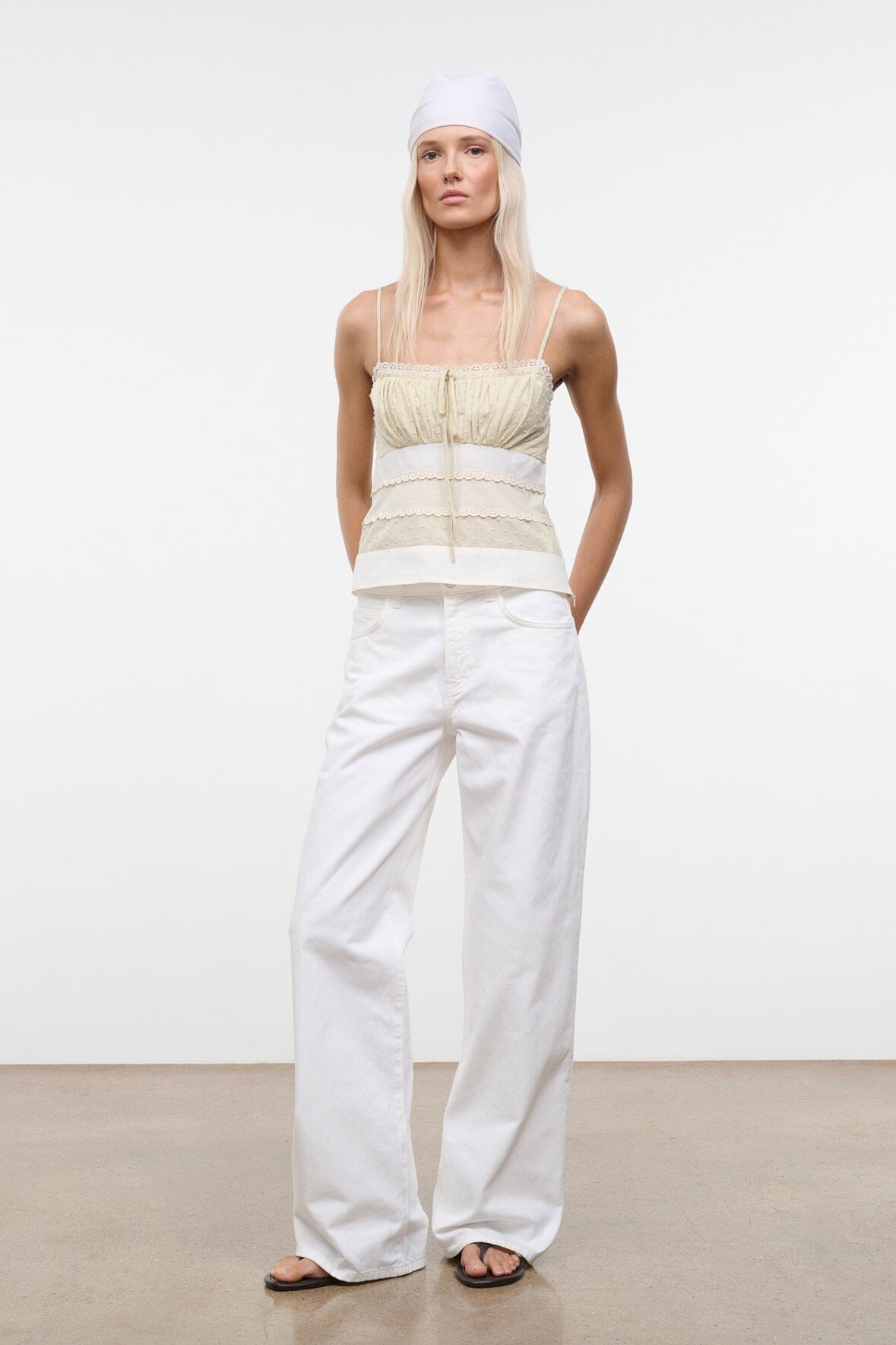 STAUD | Halie Top Ecru