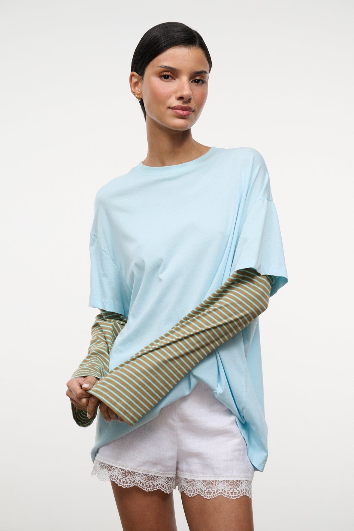 STAUD | William Tee Clarity Porto Stripe