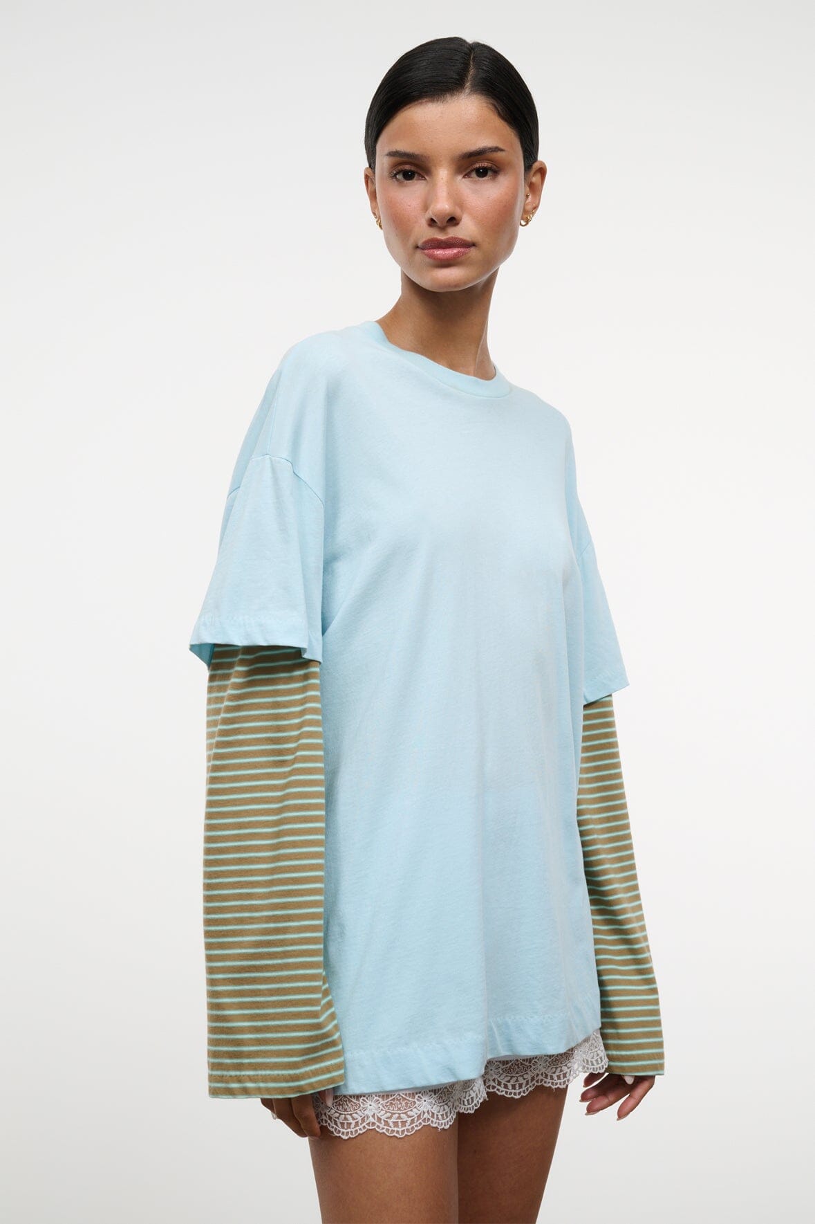STAUD | William Tee Clarity Porto Stripe