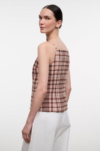 STAUD | Una Top Tuscany Plaid