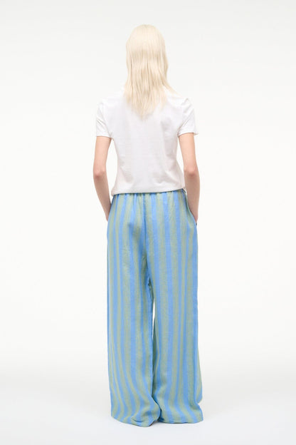 STAUD | Mateo Linen Pant Seaport Stripe
