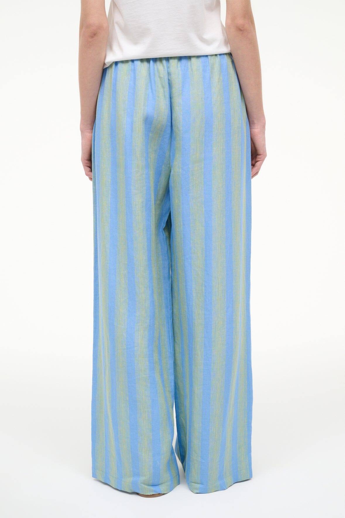 STAUD | Mateo Linen Pant Seaport Stripe