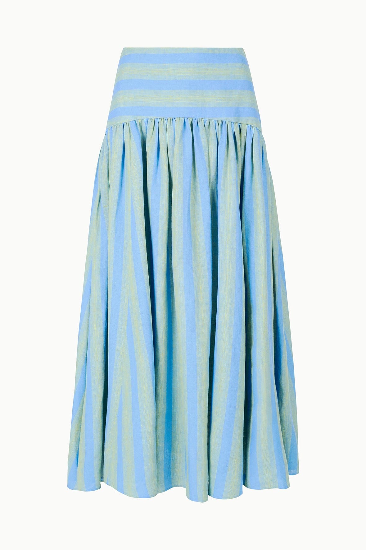 STAUD | Procida Linen Skirt Seaport Stripe