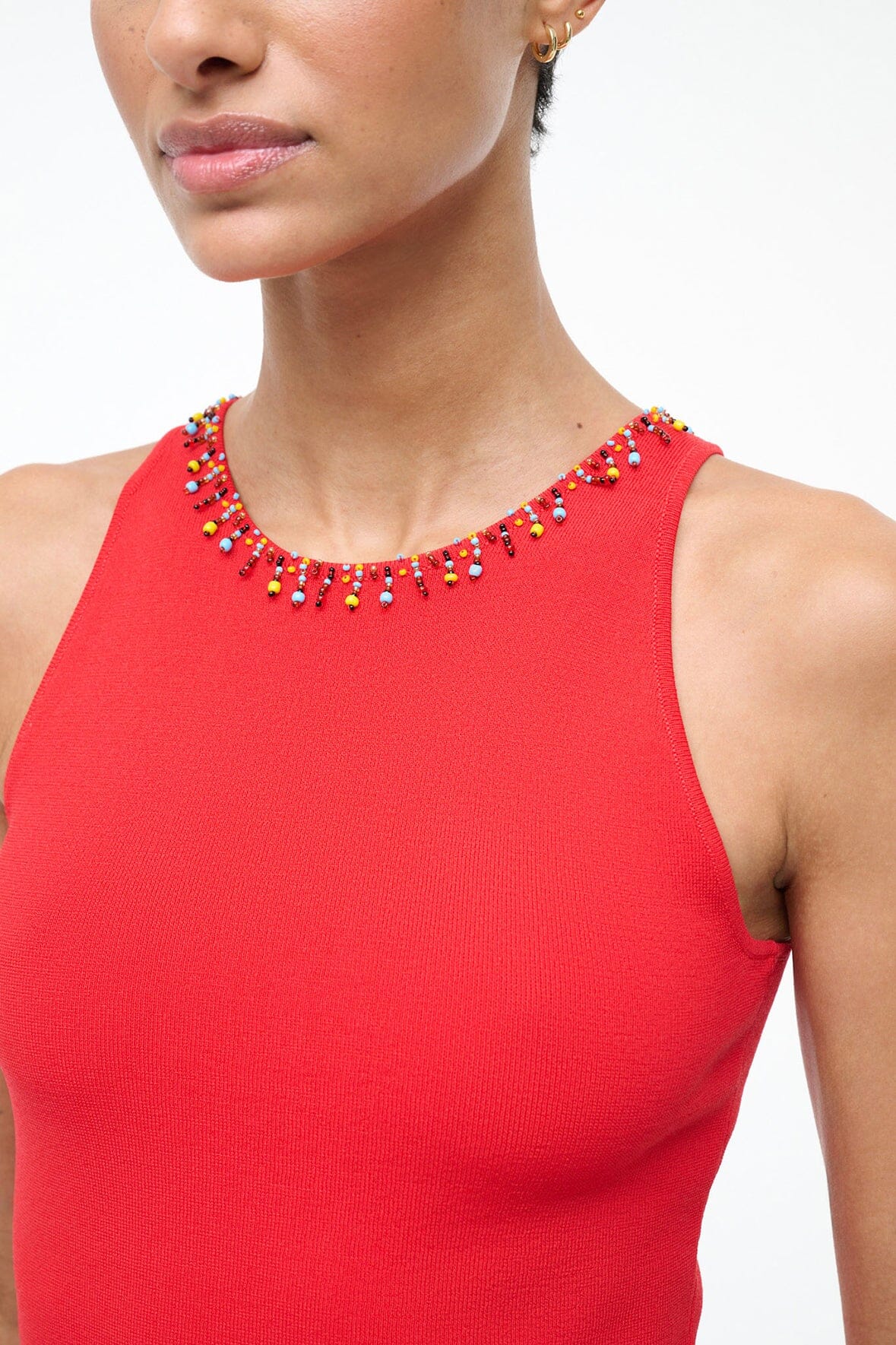 STAUD | Reina Top Red Rose