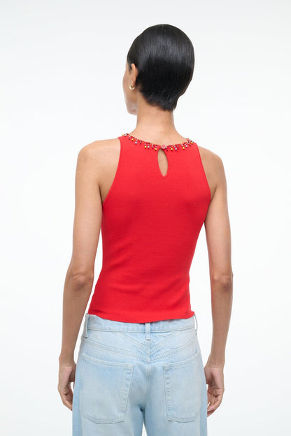 STAUD | Reina Top Red Rose