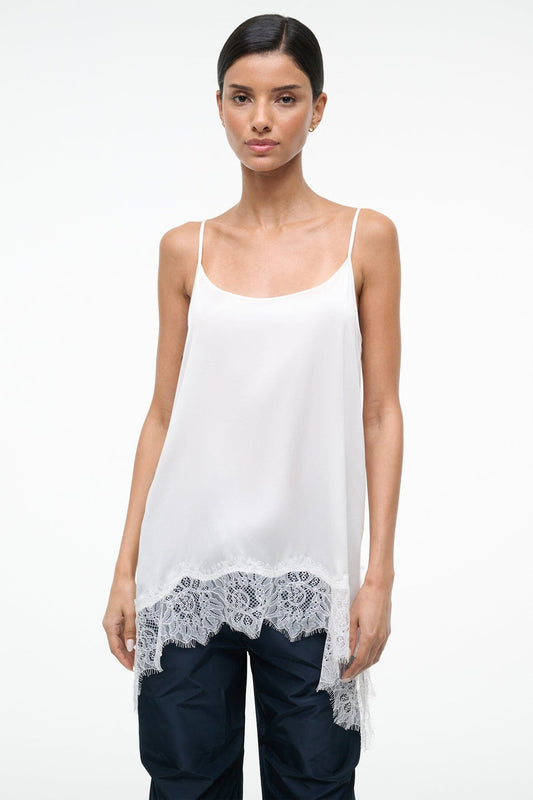 STAUD | Chloe Silk Cami Ivory