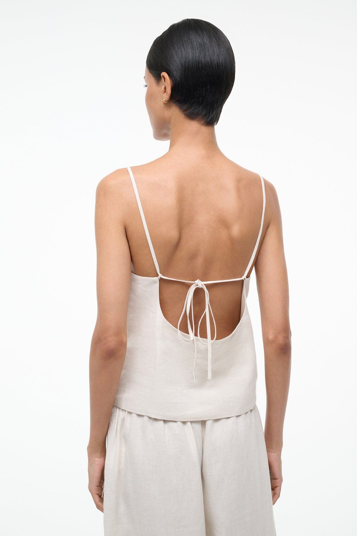 STAUD | Maisie Linen Top Blush Canyon