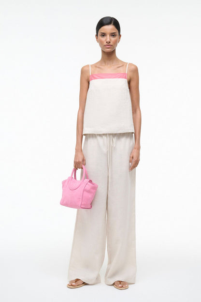 STAUD | Maisie Linen Top Blush Canyon