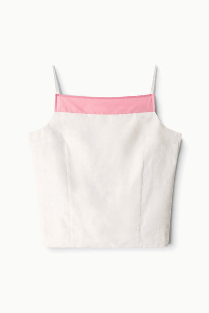 STAUD | Maisie Linen Top Blush Canyon